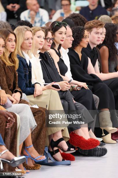 Patrick Gibson, Nico Parker, Shailene Woodley, Delphine Arnault, Yang Mi and guests attends the Loewe Womenswear Spring/Summer 2024 show as part of...