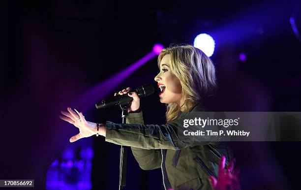 Presents: Demi Lovato Live From London at Porchester Hall on May 31, 2013 in London, England. The US singer performed an intimate gig in front of 450...