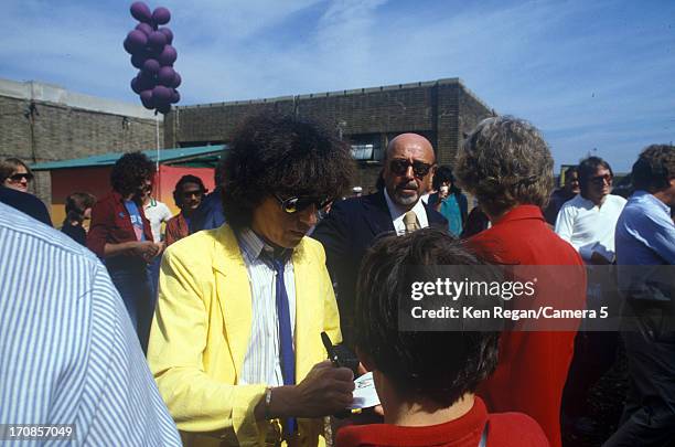 Bill Wyman of the Rolling Stones is photographed on June 25-26, 1982 backstage at Wimbley Stadium in London, England. CREDIT MUST READ: Ken...