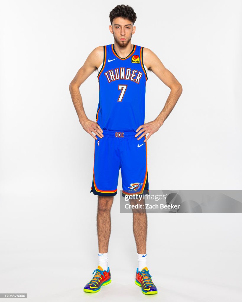 Chet Chet Holmgren of the Oklahoma City Thunder poses for a portrait... News ...