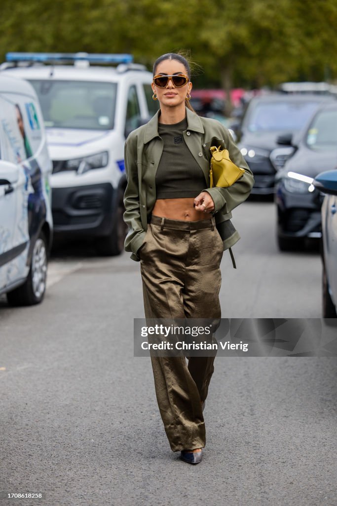 Street Style - Paris Fashion Week - Womenswear Spring/Summer 2024 - Day Five