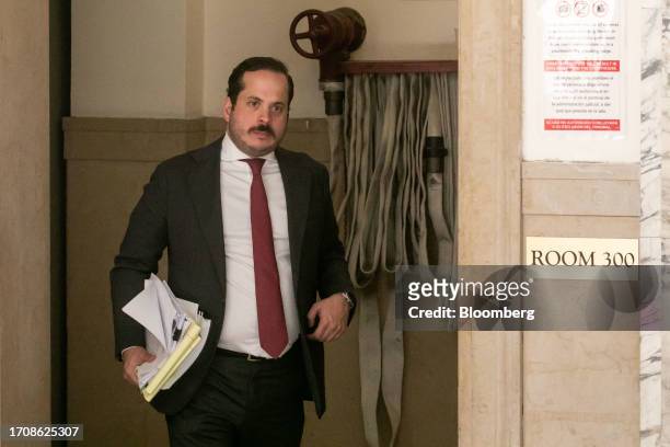 Jesus Suarez, attorney for former President Donald Trump, at New York State Supreme Court in New York, US, on Thursday, Oct. 5, 2023. Donald Trump is...