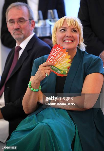 German Greens Party politician Claudia Roth attends a dinner at the Orangerie at Schloss Charlottenburg palace on June 19, 2013 in Berlin, Germany....