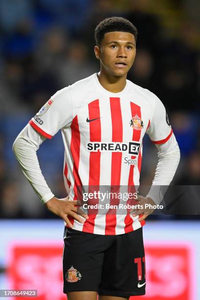 Mason Burstow of Sunderland during the Sky Bet Championship match between Sheffield Wednesday and Sunderland at Hillsborough on September 29, 2023 in...