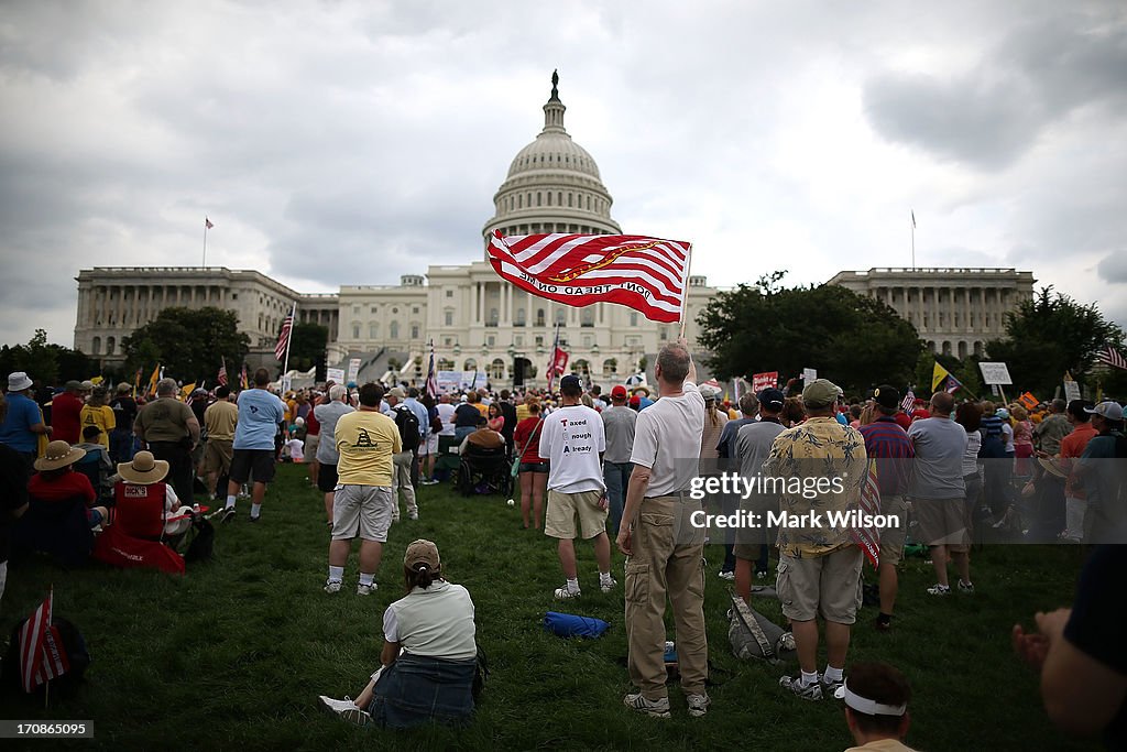 Tea Party Activists Protest IRS At U.S. Capitol