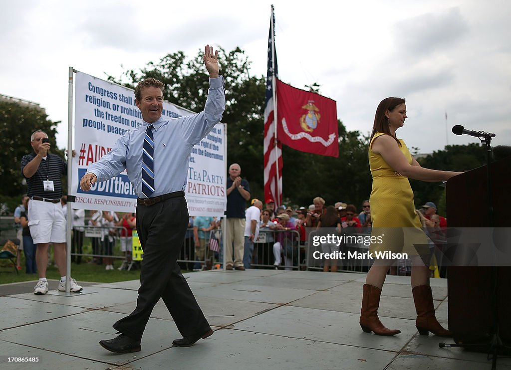 Tea Party Activists Protest IRS At U.S. Capitol