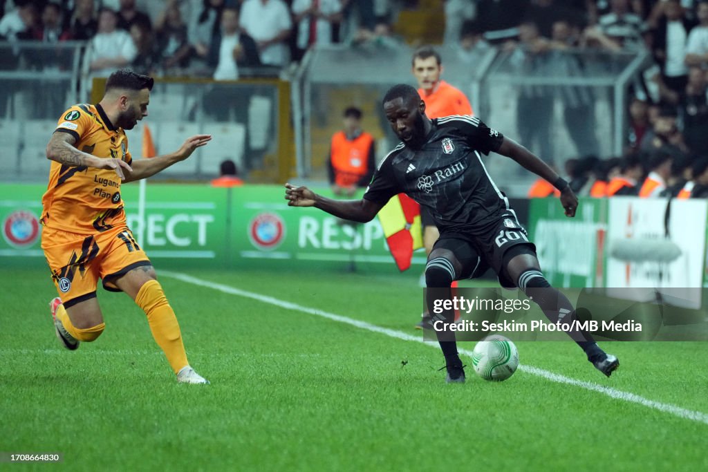 Arthur Masuaku of Besiktas JK and Renato Steffen of FC Lugano