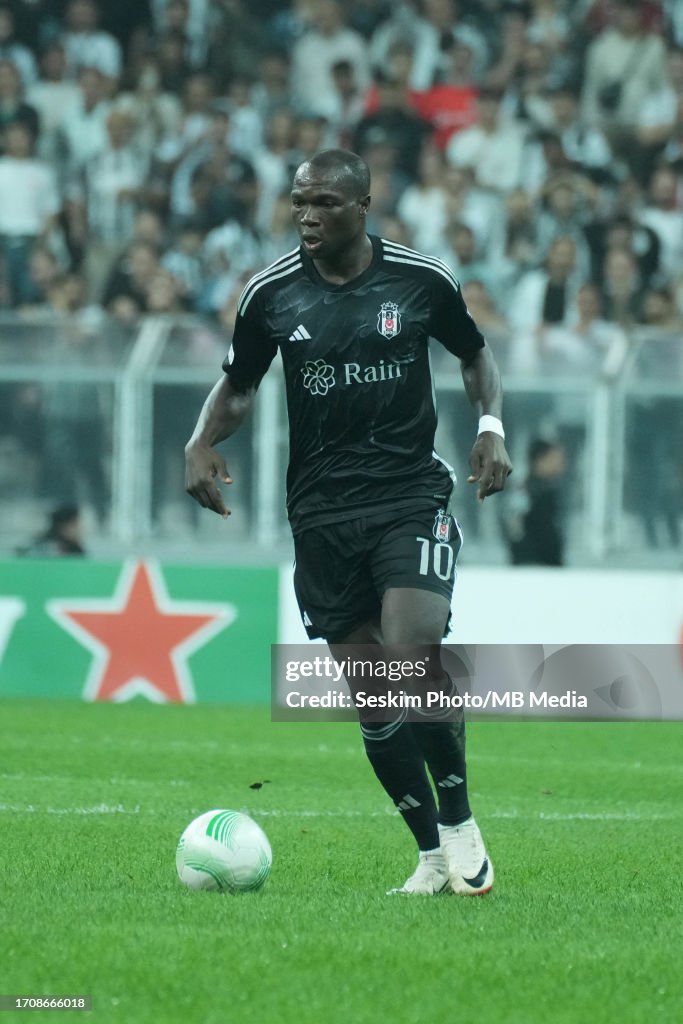Vincent Aboubakar of Besiktas JK controls the ball duing the 2023