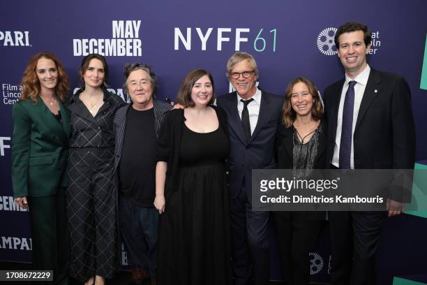 Jessica Elbaum, Sophie Mas, Christine Vachon, Samy Burch, Todd Haynes, Pamela Koffler and Grant S. Johnson attend the red carpet for "May December"...