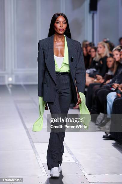 Naomi Campbell walks the runway during the Coperni Womenswear Spring/Summer 2024 show as part of Paris Fashion Week on September 29, 2023 in Paris,...