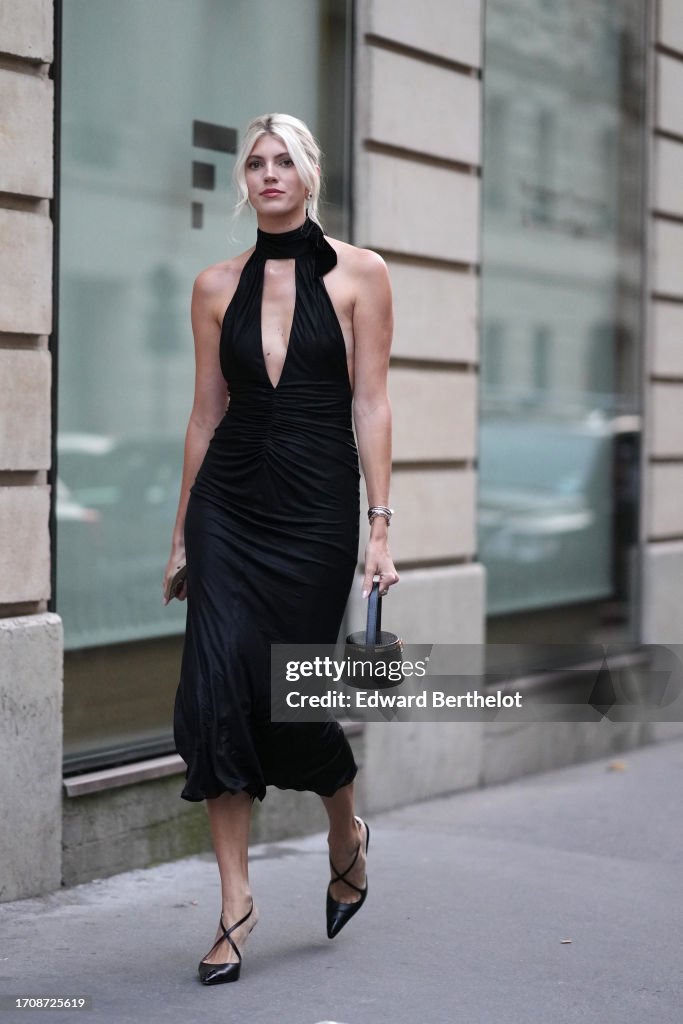 Street Style - Paris Fashion Week - Womenswear Spring/Summer 2024 - Day Five
