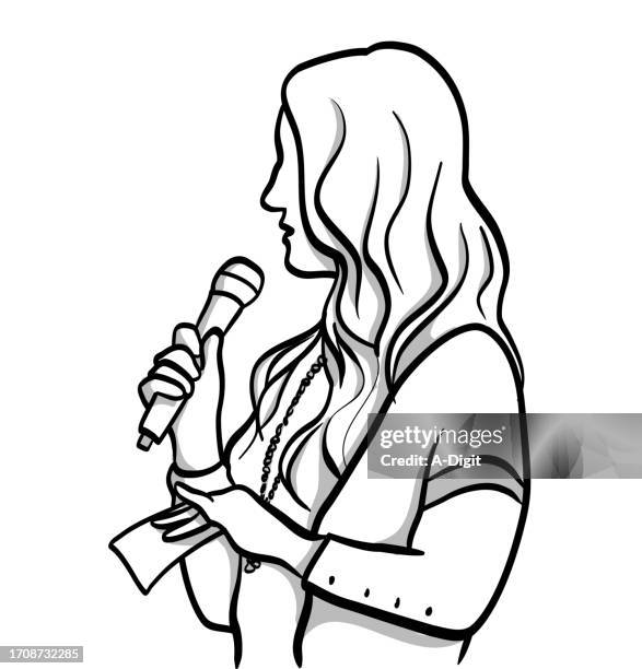 speakeratbusinesevent - comedy show audience stock illustrations