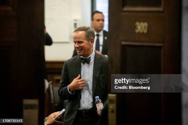 Chris Kise, attorney for former President Donald Trump, at New York State Supreme Court in New York, US, on Thursday, Oct. 5, 2023. Donald Trump is...