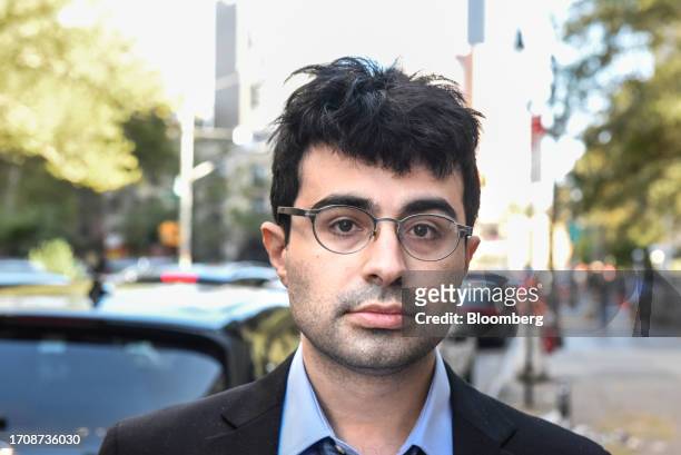 Adam Yedidia, a former employee at FTX Cryptocurrency Derivatives Exchange, exits court in New York, US, on Thursday, Oct. 5, 2023. Former FTX...
