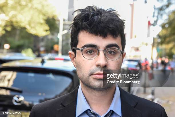 Adam Yedidia, a former employee at FTX Cryptocurrency Derivatives Exchange, exits court in New York, US, on Thursday, Oct. 5, 2023. Former FTX...
