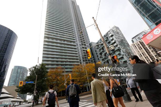 October 5 - A high-rise condo is pictured at 300 Front St. W. In Toronto. The building is just one of the downtown condos with units registered as...