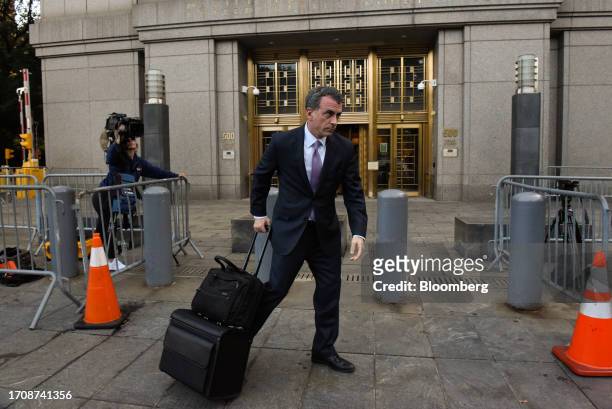 Christian Everdell, attorney for Sam Bankman-Fried, exits court in New York, US, on Wednesday, Oct. 5, 2023. Former FTX Co-Founder Sam Bankman-Fried...