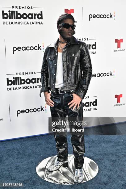 Myke Towers at the Billboard Latin Music Awards 2023 held at Watsco Center on October 5, 2023 in Coral Gables, Florida.