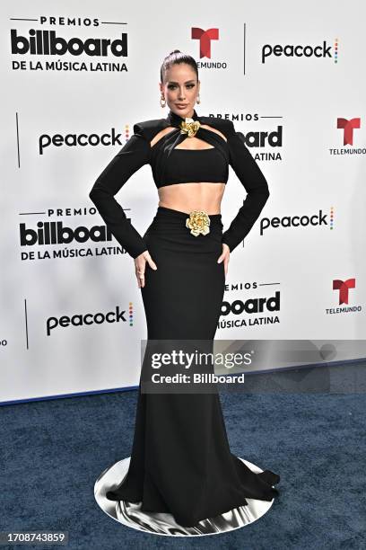 Aleyda Ortiz at the Billboard Latin Music Awards 2023 held at Watsco Center on October 5, 2023 in Coral Gables, Florida.