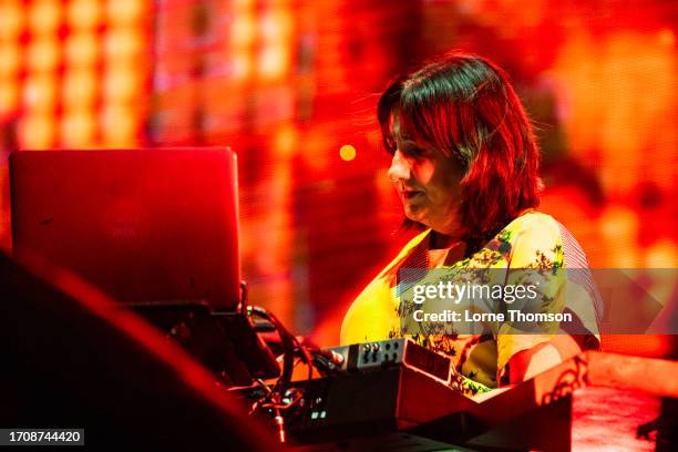 Gillian Gilbert of New Order performs at The O2 Arena on September 29, 2023 in London, England.