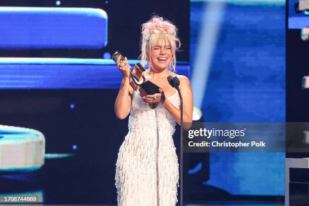 Karol G onstage at the Billboard Latin Music Awards 2023 held at Watsco Center on October 5, 2023 in Coral Gables, Florida.