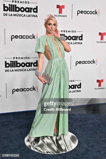 Paris Hilton at the Billboard Latin Music Awards 2023 held at Watsco Center on October 5, 2023 in Coral Gables, Florida.