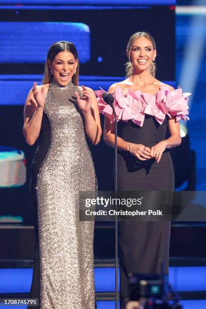 Lourdes Stephen and Jessica Carrillo at the Billboard Latin Music Awards 2023 held at Watsco Center on October 5, 2023 in Coral Gables, Florida.