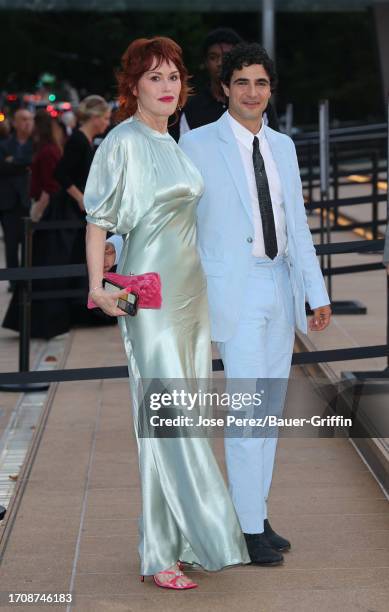 Molly Ringwald and Zac Posen are seen arriving to the New York City Ballet 2023 Fall Fashion Gala on October 05, 2023 in New York City.