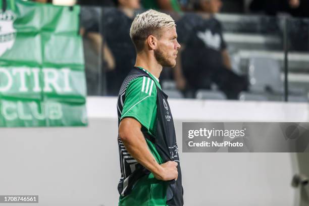 Aleksandr Kokorin of Aris is seen during the match, Limassol, CYPRUS, on Oct. 5, 2023. Aris Limassol and Rangers FC play during the UEFA Europa...