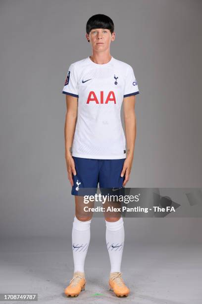 Ashleigh Neville of Tottenham Hotspur poses during the Super League Headshots 2023/24 portrait session at Tottenham Hotspur Training Centre on...