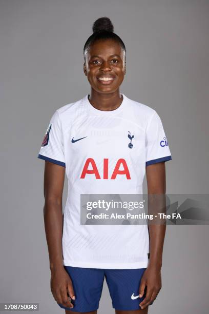 Jessica Naz of Tottenham Hotspur poses during the Super League Headshots 2023/24 portrait session at Tottenham Hotspur Training Centre on September...