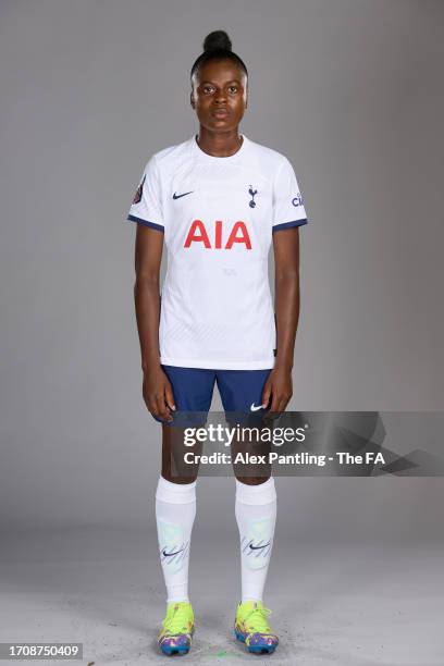 Jessica Naz of Tottenham Hotspur poses during the Super League Headshots 2023/24 portrait session at Tottenham Hotspur Training Centre on September...