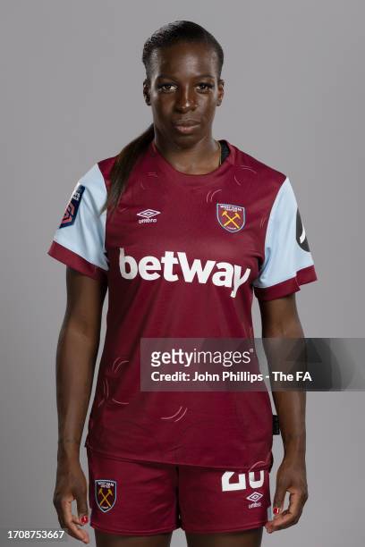 Viviane Asseyi of West Ham during the Super League Headshots 2023/24 portrait session on September 8, 2023 in London, England.