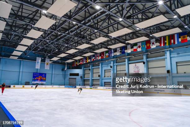 General view inside ice rink during the ISU Junior Grand Prix of Figure Skating at Irina Rodnina Ice Rink on October 6, 2023 in Yerevan, Armenia.