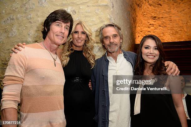 Jeremy Irons, Tiziana Rocca, Devin Devasquez and Ronn Moss attend 'Clifton Collection' Gala Dinner Hosted by Baume & Mercier And Taormina Filmfest on...