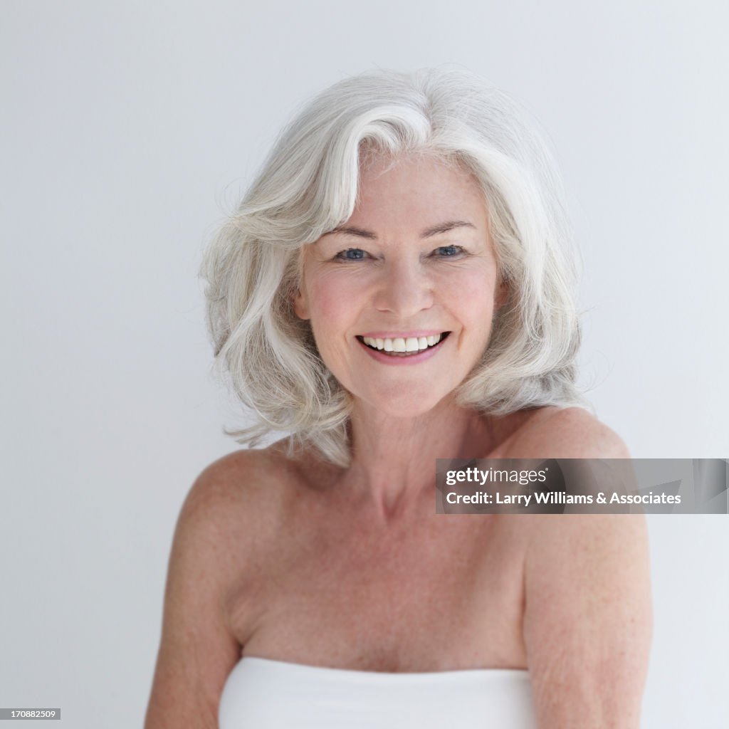 Caucasian woman smiling