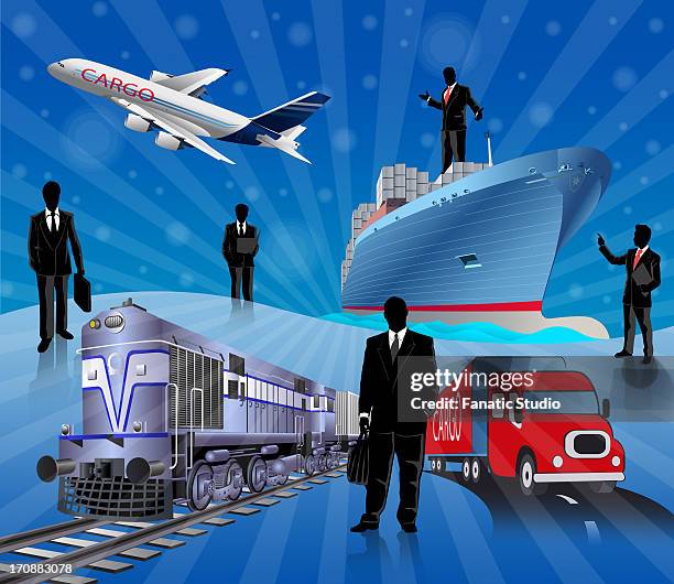 modes of freight transportation, india - modes of transportation stock illustrations