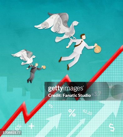 Recession Recovery Illustrative Representation Showing Recovery From Recession High-Res ...