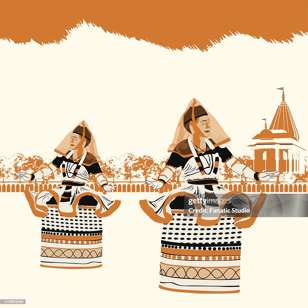 Women performing Manipuri dance