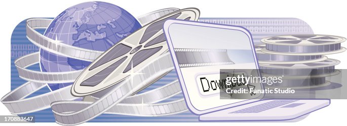 Video being downloaded on a computer Video being downloaded on a computer