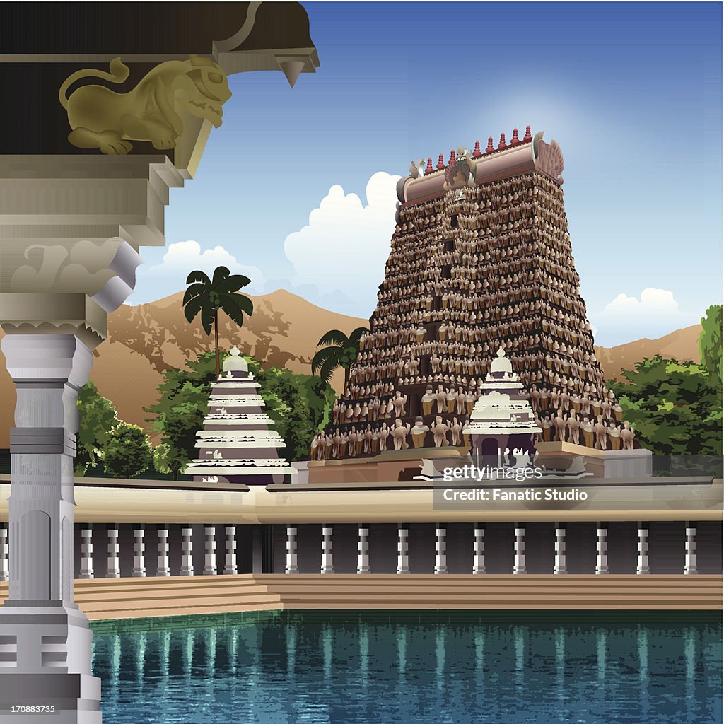 Low Angle View Of A Temple Sri Meenakshi Hindu Temple Madurai Tamil Nadu India High-Res Vector Graphic - Getty Images Low Angle View Of A Temple Sri Meenakshi Hindu Temple Madurai Tamil Nadu India High-Res Vector Graphic - Getty Images