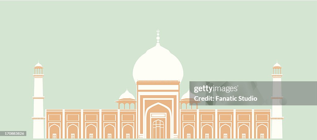 Facade of a mosque, Jama Masjid, Delhi, India