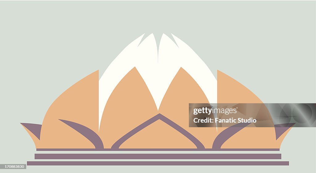 Temple in the shape of lotus flower, Lotus Temple, New Delhi, India