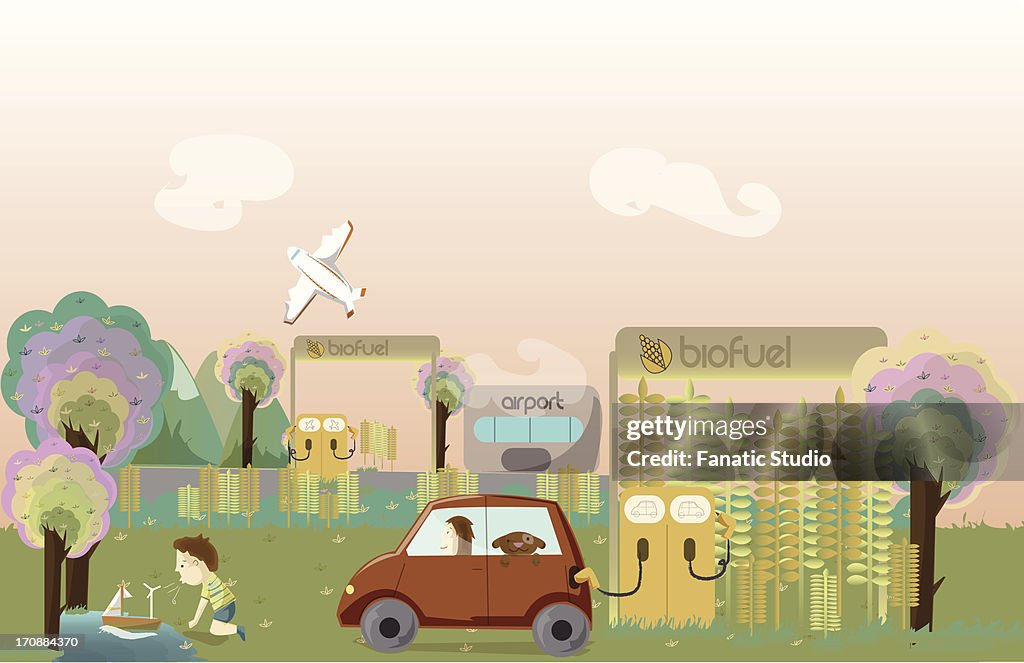 Vehicles driven from biofuel