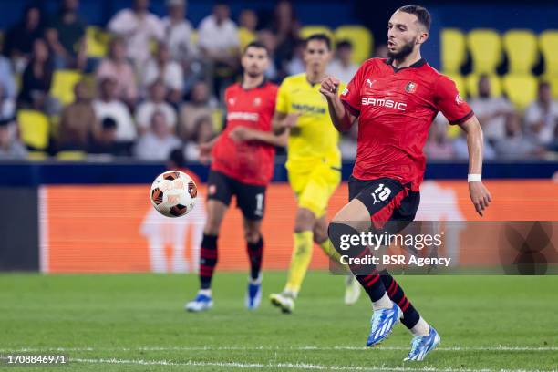 Amine Gouiri of Stade Rennes FC during the UEFA Europa League match between Villarreal CF and Stade Rennes FC at the Estadio de La Ceramica on...