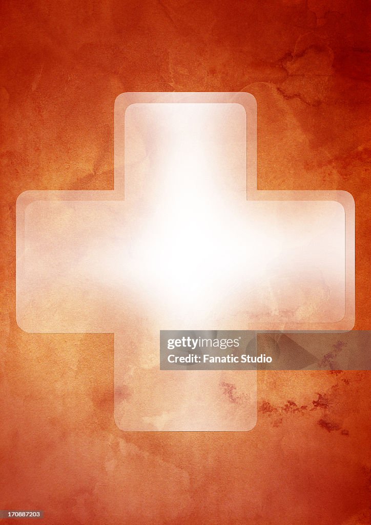 Illustration Of First Aid Sign Over Colored Background High-Res Vector ...
