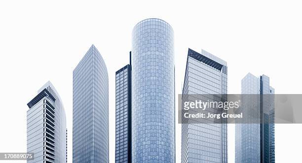 high-rise office buildings - wolkenkratzer stock-fotos und bilder