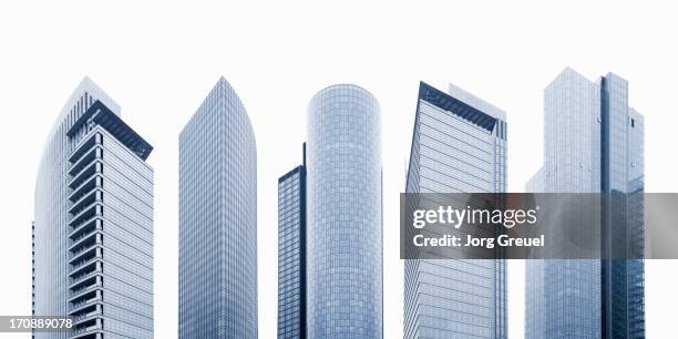 high-rise office buildings - glass skyscraper stock pictures, royalty-free photos & images