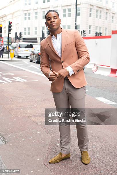 Presenter Reggie Yates on day 2 of London Collections: Men on June 17, 2013 in London, England.