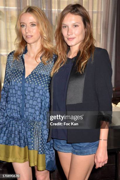 Lea Drucker and Ana Girardot attend the 'Fete du Cinema 2013' Press Conference at the Hotel Pershing Hall on June 19, 2013 in Paris, France.